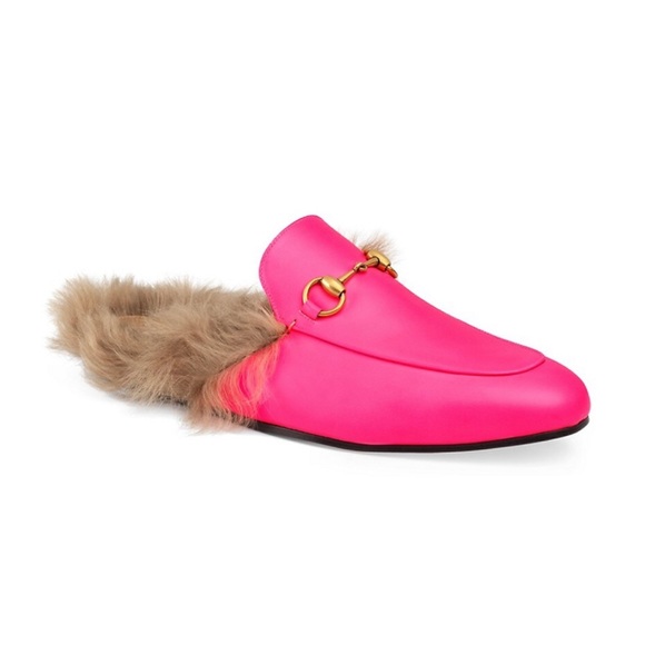 Gucci Neon pink Leather Princetown Mules - Picture 11 of 11